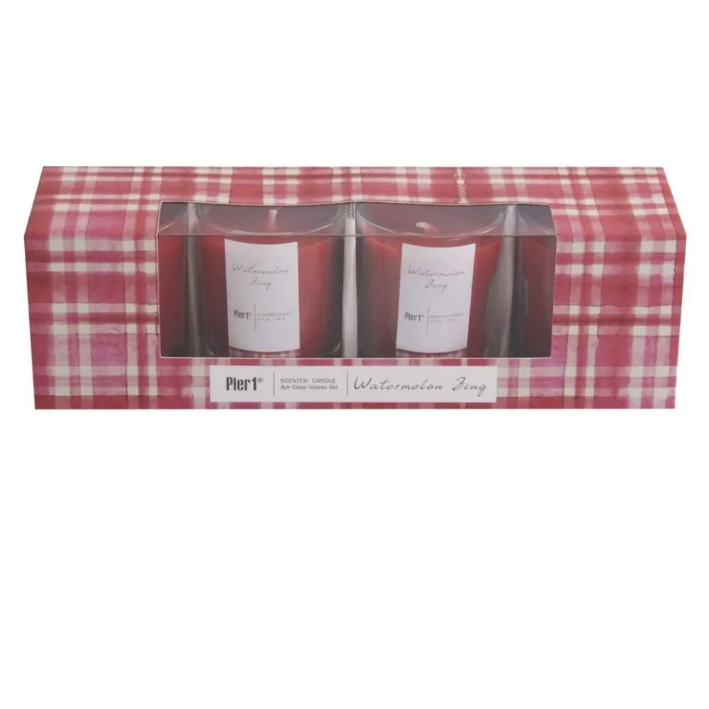 Pier 1 Imports Watermelon Zing Set of 4 Votive Shotglass Candles BNWT SO RETIRED